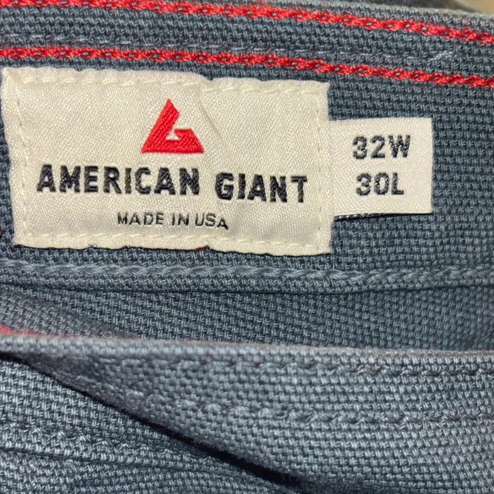 NWOT American Giant Men's Roughneck Pant Straight Vintage Indigo 32 x 30 Casual - Picture 13 of 13